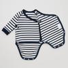 Uniqlo Japan Bodysuit  Bordered  Long Sleeves  Open Front 