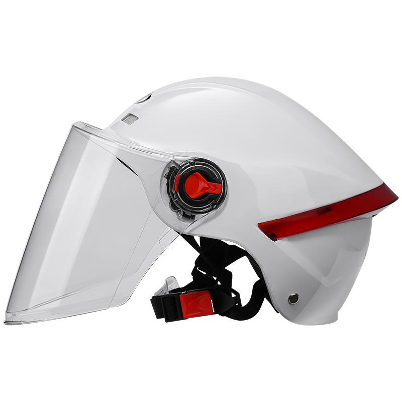 [Custom] Summer Half Helmet for Motorcycle/Electric Bike Unisex Safety with Sun-Protective Clear Visor 3C/DOT Certified