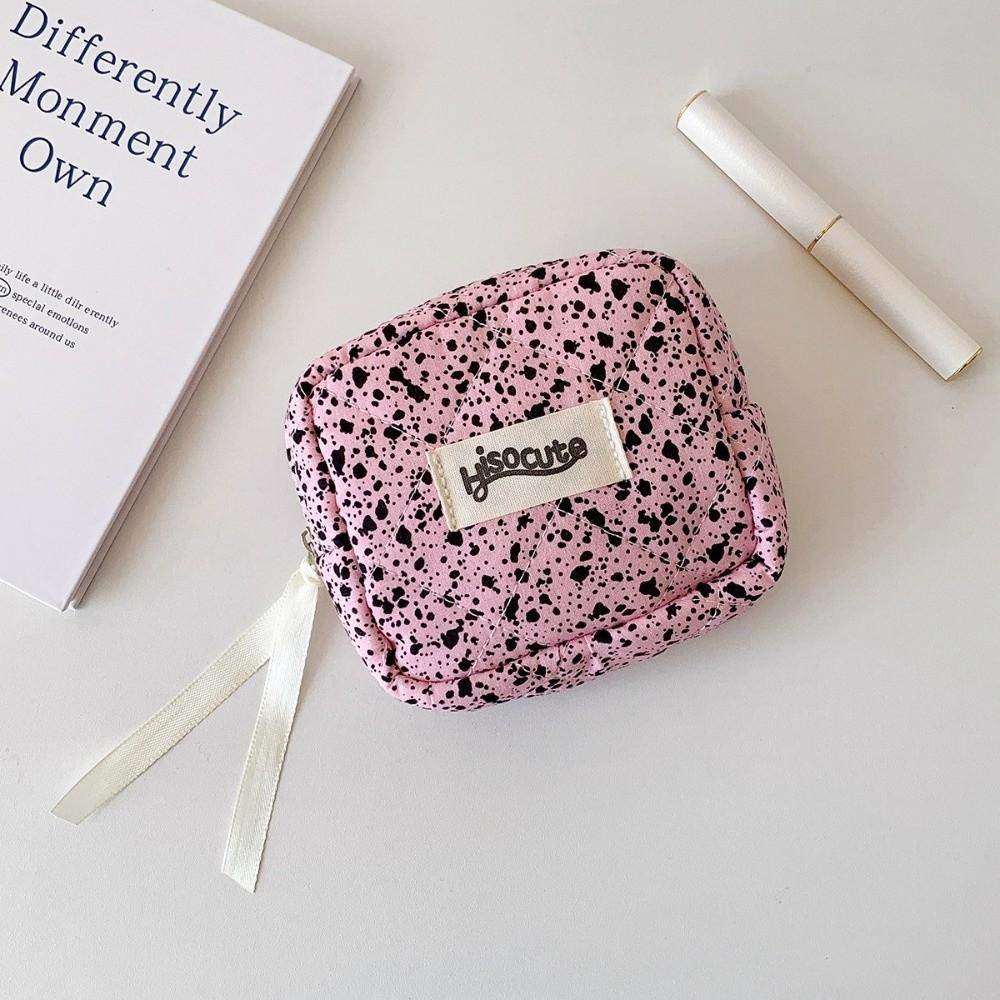 

New Portable Mini Lipstick Makeup Bags Lightweight Multifunctional Storage Bag Coin Purse Travel темно-розовый