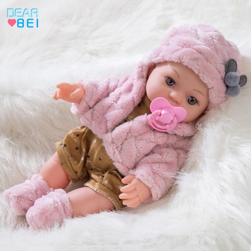 Inch Soft Rubber Reborn Baby Doll Fashion Dress Up Play Toy For Girls