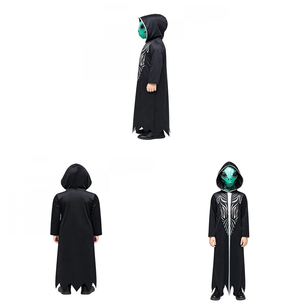 Costume da Ombra Aliena per Bambini con Design Stampato per Halloween e Spettacoli Teatrali