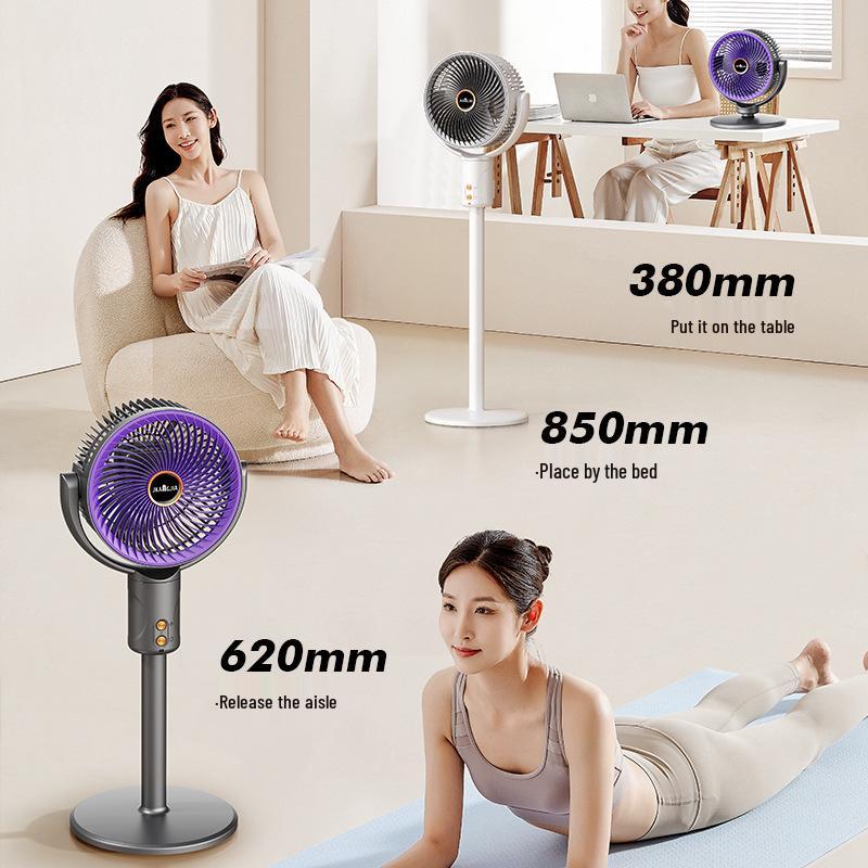 Retractable Indoor Oscillating Fan: Space-Saving, Powerful Wind, Ideal for Home Use