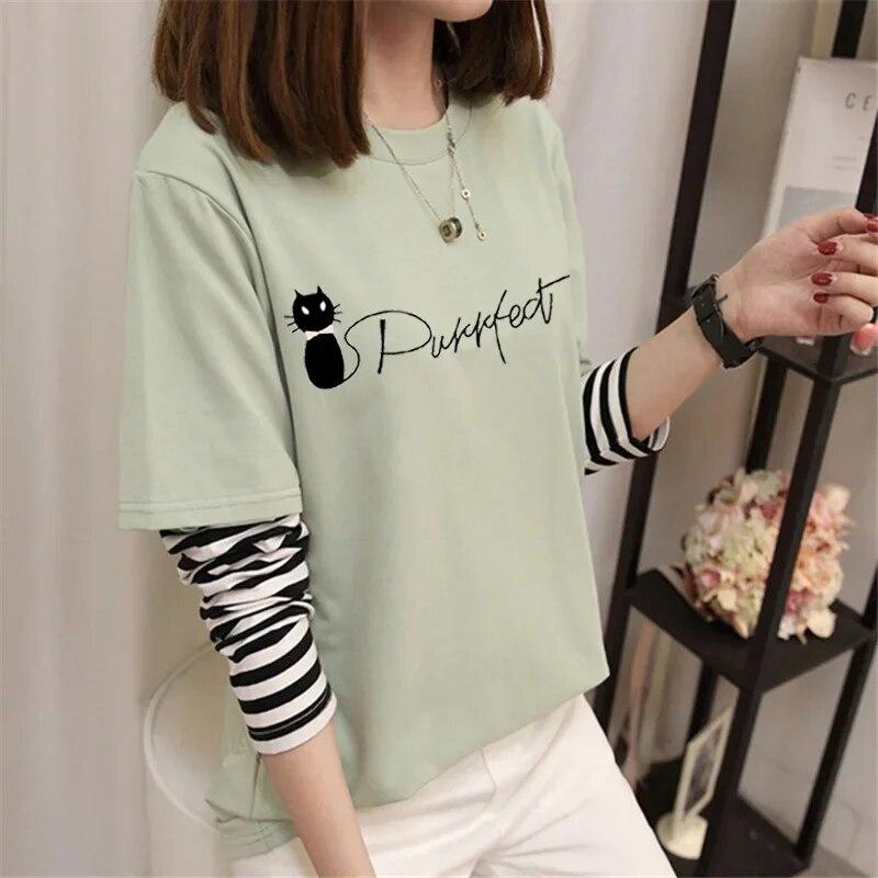 Pull Manches Longues Fille 3-16 Ans - T-shirt Graphique - Polyester Doux - Basique