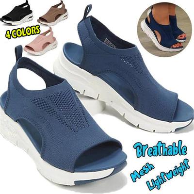Sandali sportivi da donna di nuova moda Scarpe da passeggio con piattaforma estiva Scarpe comode e traspiranti Taglie forti