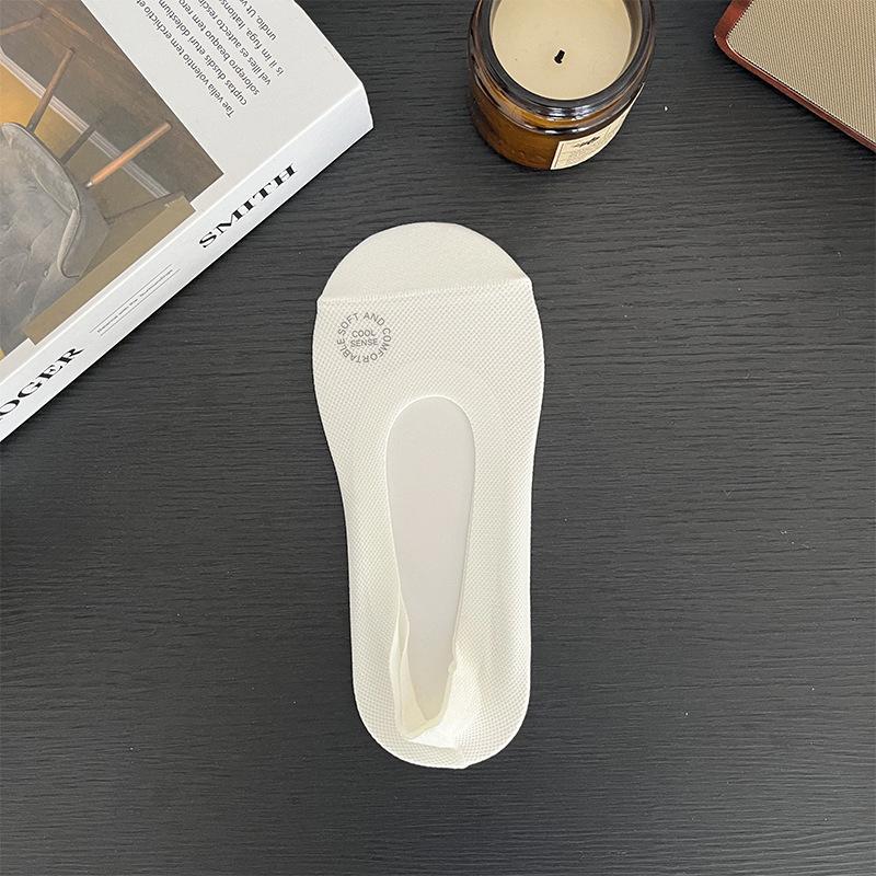 

Летние женские однотонные носки-лодочки с сеткой в виде букв, дышащие, с неглубоким вырезом, невидимые силиконовые, противоскользящие и с нескатывающейся пяткой 36-43 белый