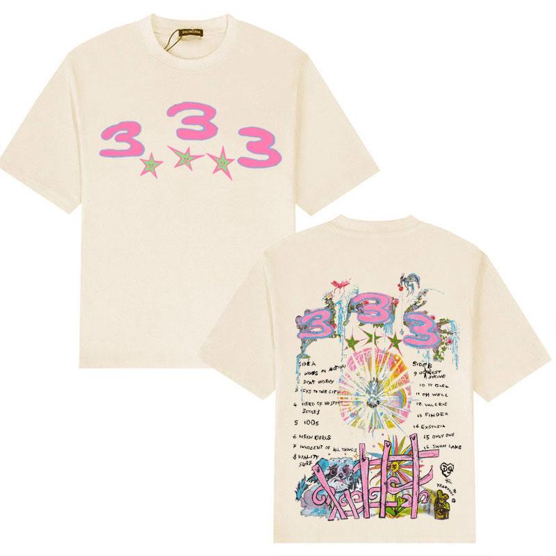 Svenska Bladee 333 Harajuku T-shirts Skate Drain Gang Albumgrafik Tryckt T-shirt Herr Kortärmad T-shirt Hip Hop Y2K Kläder