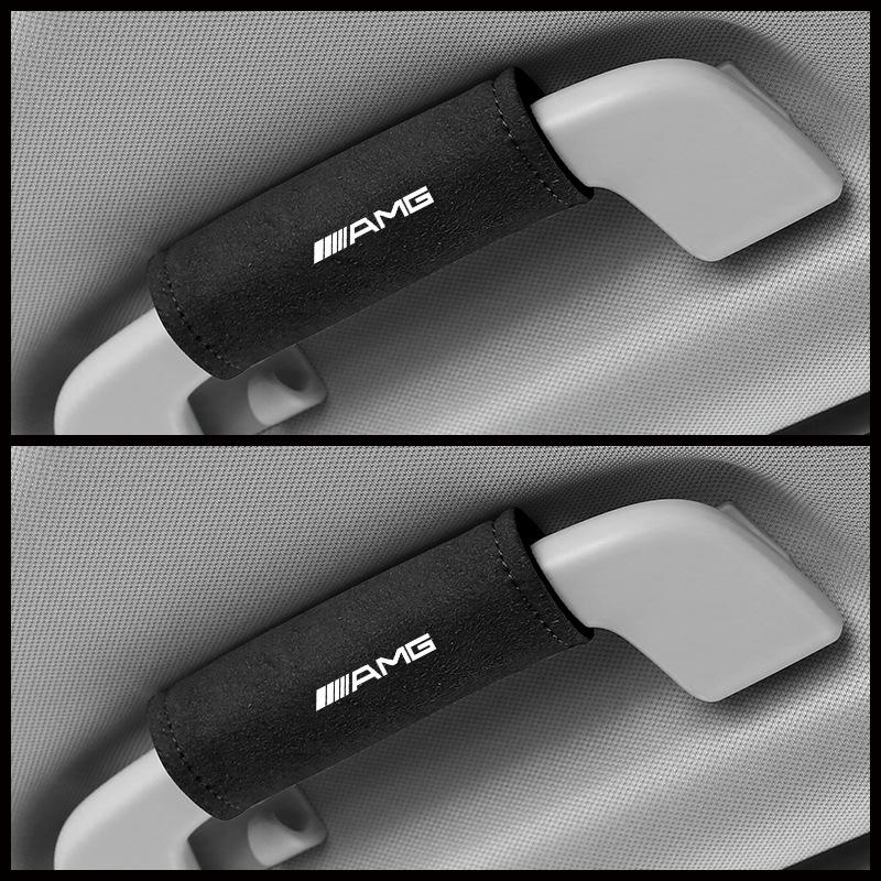 Car Roof Armrest Pull Protection Cover Gloves Door Handle Covers For Mercedes Benz AMG W203 W204 W205 W211 W212 W213 GLC GLA GLB SR9