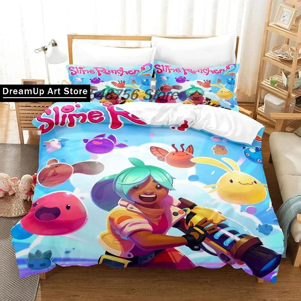 Slime Rancher 2 Bedding Set Single Twin Full Queen King Size Bed Set Aldult Kid Bedroom Duvetcover Sets 3D Kawaii Bed Sheet Set