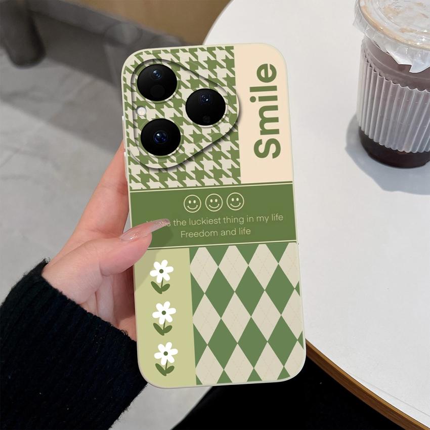 For Huawei Pura 80 Pro Nova Y70 Y90 Y61 6 7 8 9 SE Y72 4E 5T Phone Covers Fashion Grid Patterns Liquid Silicone Dustproof Cases For Huawei Bumper Capa