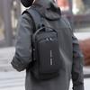 Pachet de piept pentru bărbați, cu fermoar dublu, antifurt, cu blocare cod, port de încărcare USB, rucsac cu mai multe straturi, portabil, pentru călătorii în aer liber.