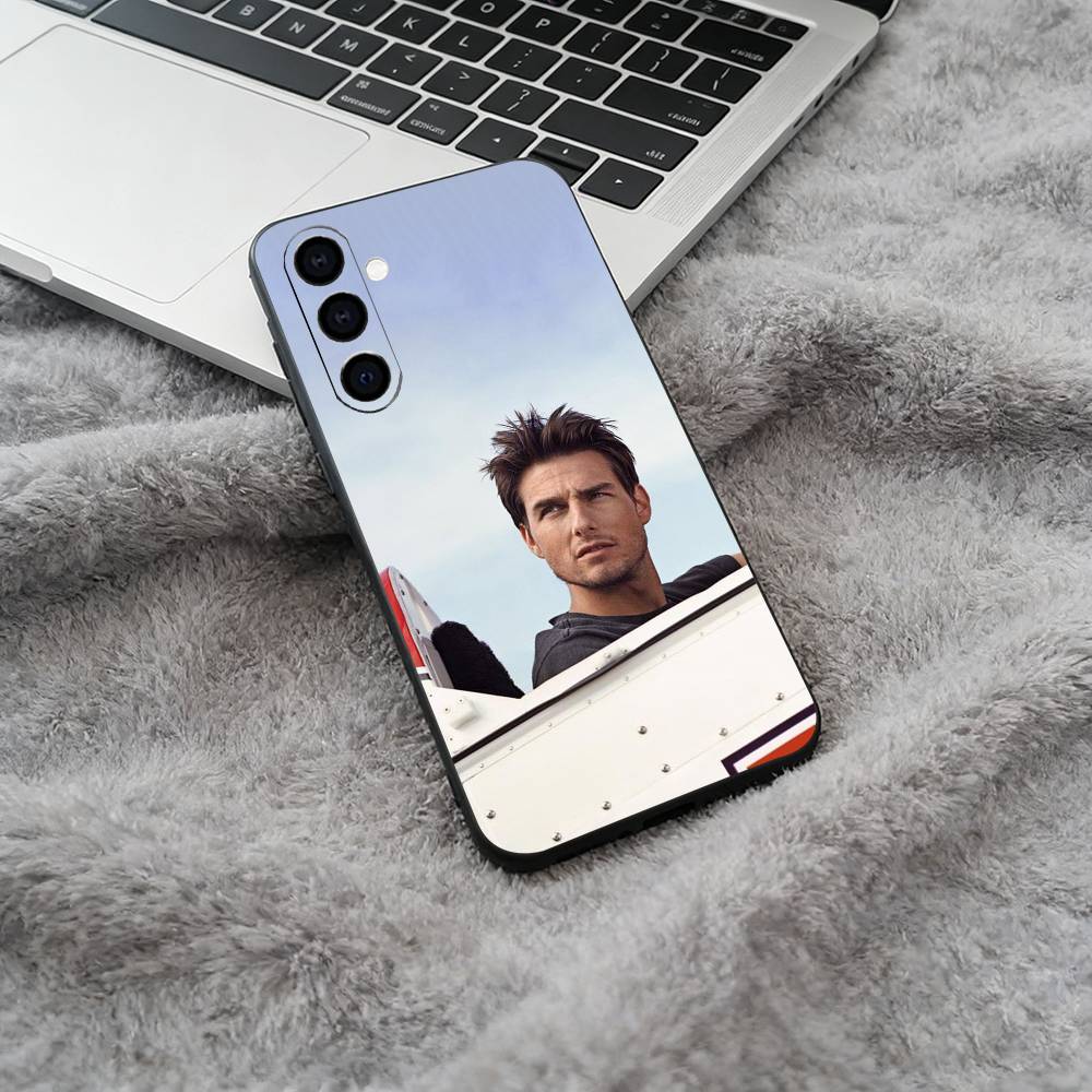 

famous actor-Tom -Cruise Black Soft Silicone Phone Case for Samsung Galaxy A73, A71, A72, A70, A53, A52, A51 Samsung a70