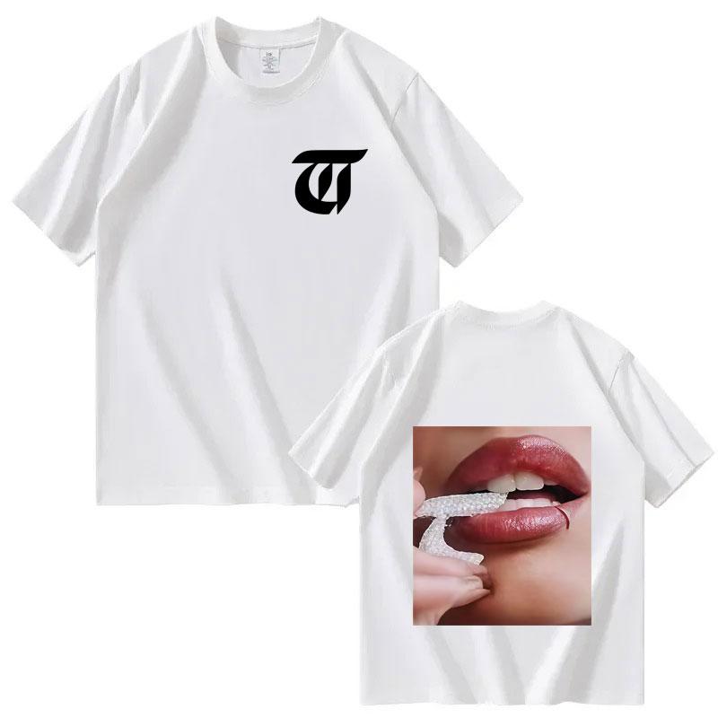 Singer TINI Futttura Harajuku 2025 Tour Double Sided Casual Short Sleeve Tee Fashion Gothic Tshrits Mens Womens Oversized Tshrit