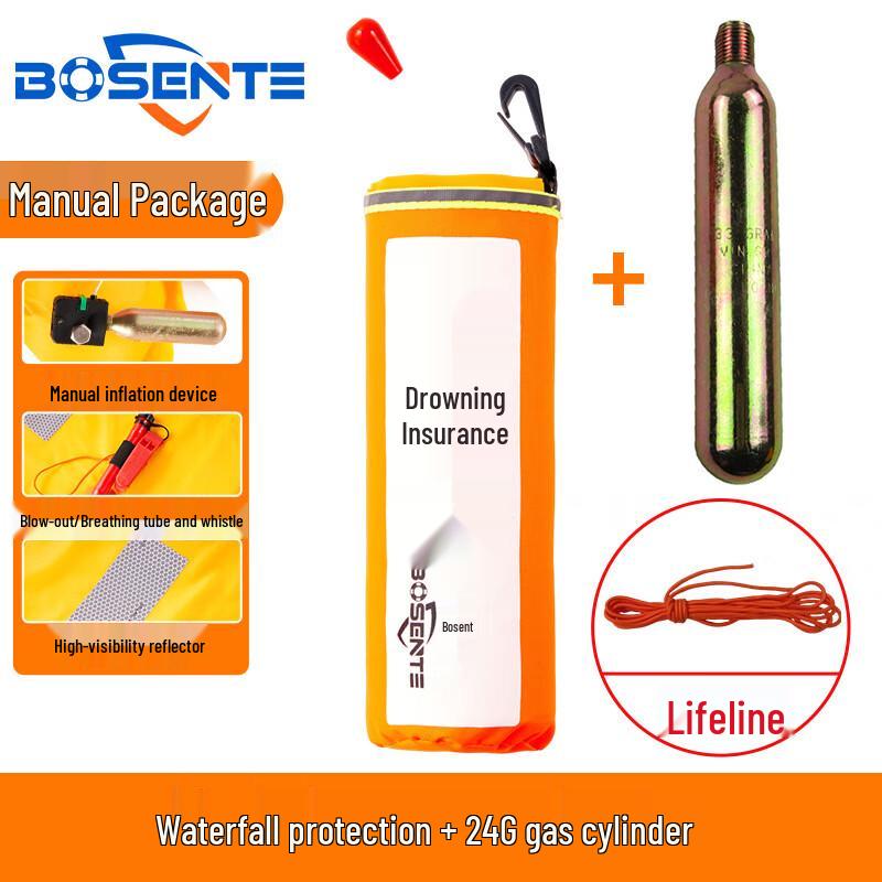 Bosente Vehicle-Mounted Manual Inflatable Life Vest Kit One Size