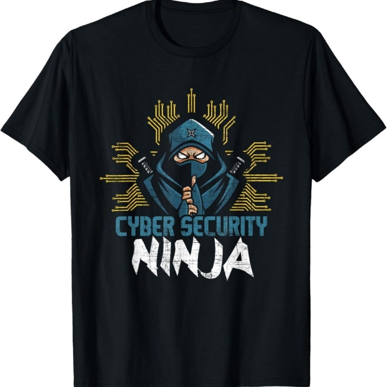 

Cyber Security Ninja - Computer Programmer White Hat Hacker T-Shirt XXXXXL чорний