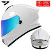 DOT 3C Certified Full Face Motorcycle Helmet Men Women All-Season Riding Safety Gear With Multiple Visor Options