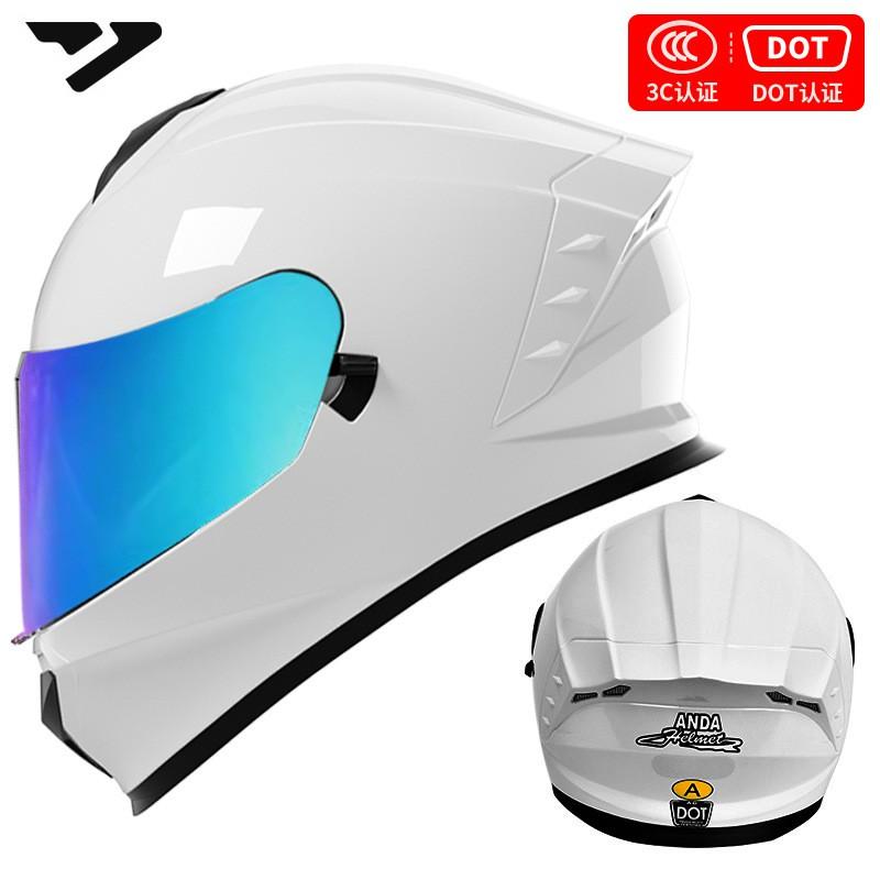 DOT 3C Certified Full Face Motorcycle Helmet Men Women All-Season Riding Safety Gear With Multiple Visor Options