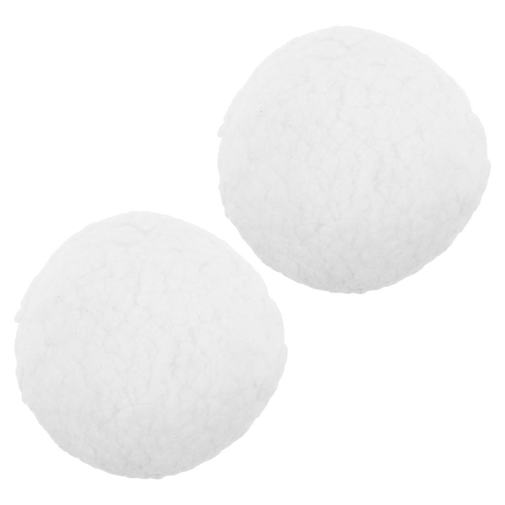 2Pcs Large White Polyester Pom Poms 15Cm Soft Craft Balls for DIY Snowman Christmas Decor Indoor Outdoor Holiday Decoration