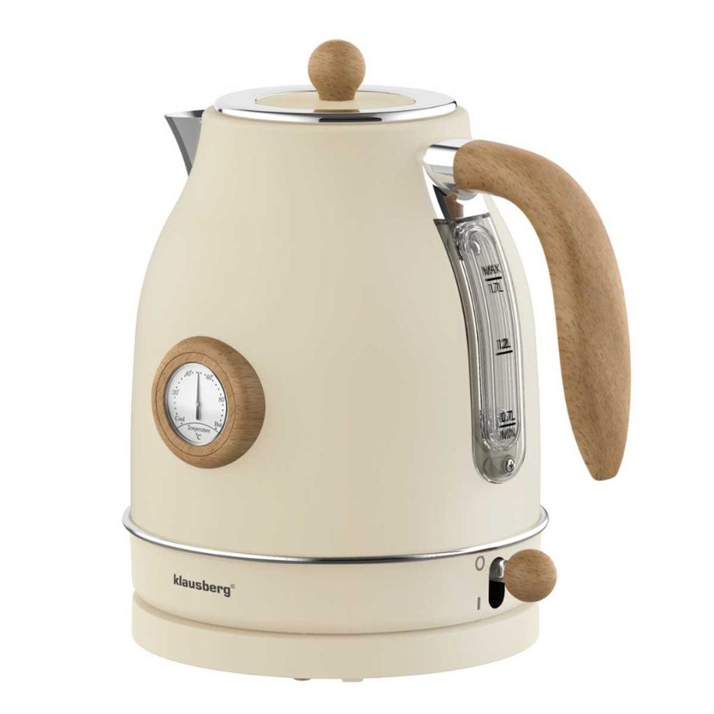 Electric Kettle 1.7L With Thermometer Klausberg Kb-9006 Retro