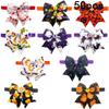 50/100pcs Halloween Pet Dog Bow Ties Adjustable Pumpkin Necktie Puppy Dog Cat Grooming Product Halloween Dog Cat Decoration Bows