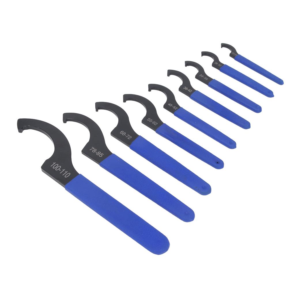 9PCS Set Coilover Spanner S2 Tool Steel C Shape ER Nut Shock Spanner Hook Wrench for Vehicles