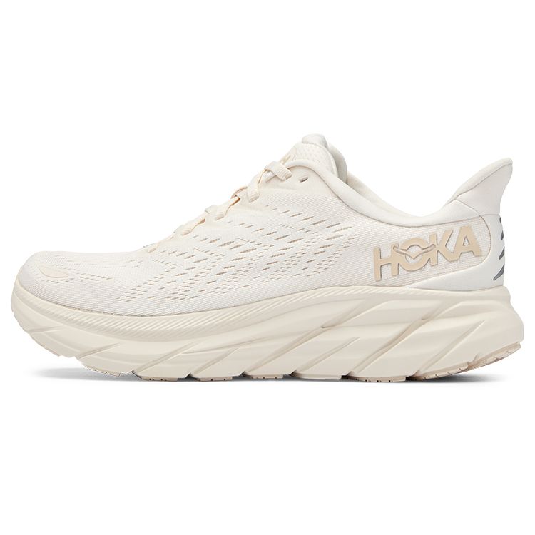 

HOKA Clifton 8 Wide Eggnog Shifting Sand Женские кроссовки Кремовые 1121375-ESSN