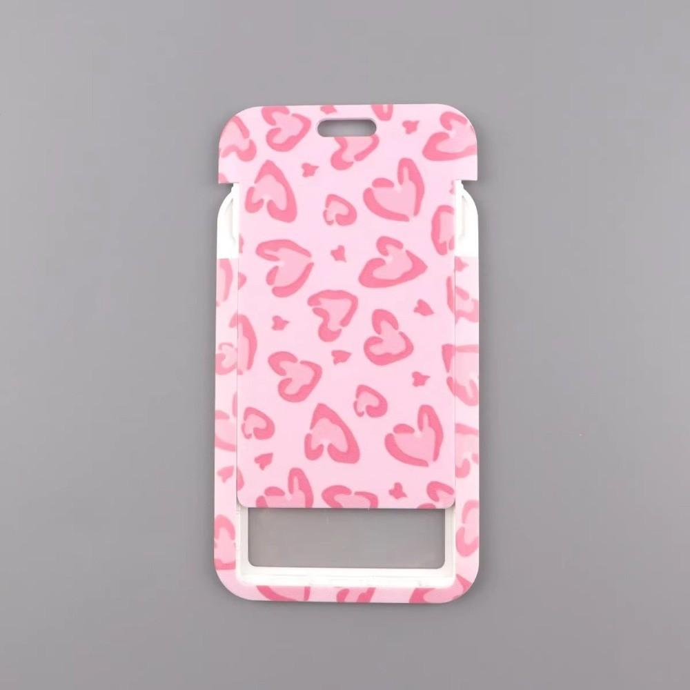 Pink Key Lanyards Heart Neck Strap Keyring Accessories Heart Credential Holder Gifts