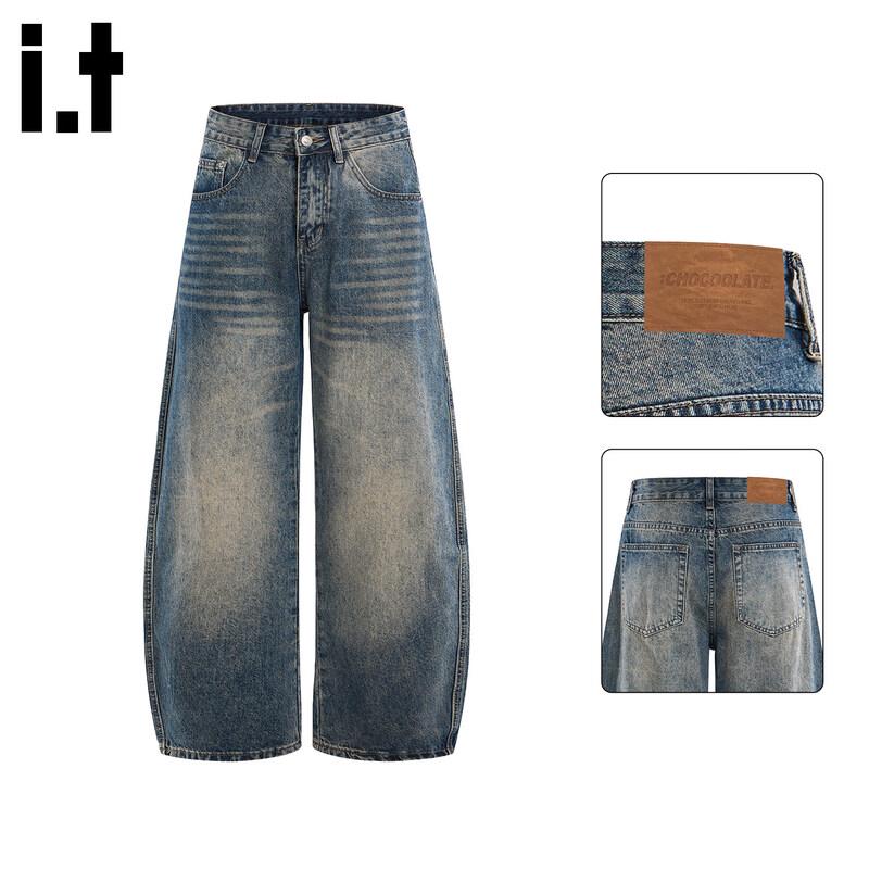

:CHOCOOLATEit Men s Loose Fit Washed Retro Denim Jeans S