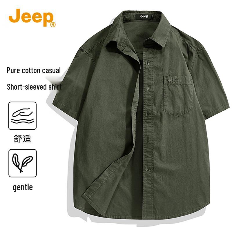 JEEP Men s Pure Cotton Short Sleeve Polo Shirt 3XL