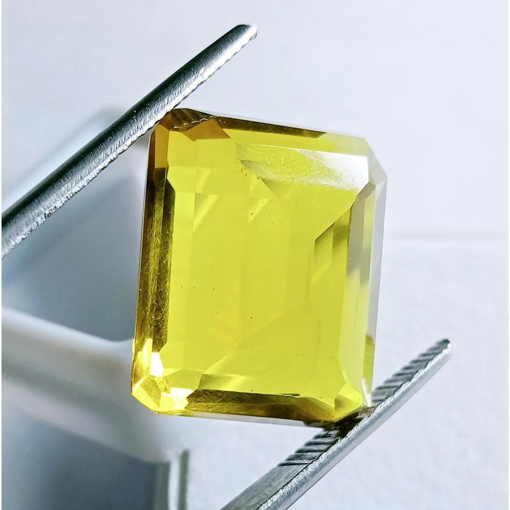 Natural Brazilian Yellow Topaz 22.65 Ct Emerald Cut Certified Fabulous Gemstone