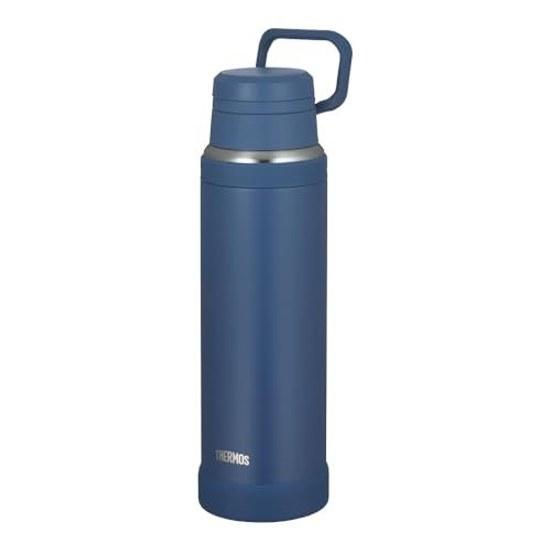 Thermos Bottle Handle Insulation Cold Dishwasher Safe Vacuum Insulated Travel Mug 1L Navy Convenient Carry Loop Smooth Drinking Fluid Tech Structure