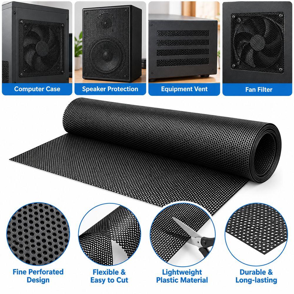 Ventilation PC Case Dust Cover PVC Chassis Side Panel Cover Loudspeaker Repair