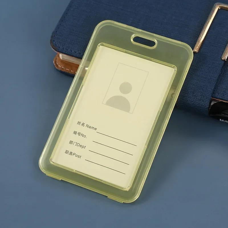 Retractable Clear Waterproof Card Cover Business Credit Cards Bank ID Card Sleeve Protect Holder Case for Student Women Men
