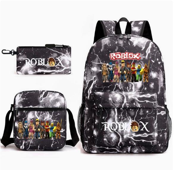 Football Star Teenager Student Schoolbag Ronaldo Pattern Three-Piece Backpack