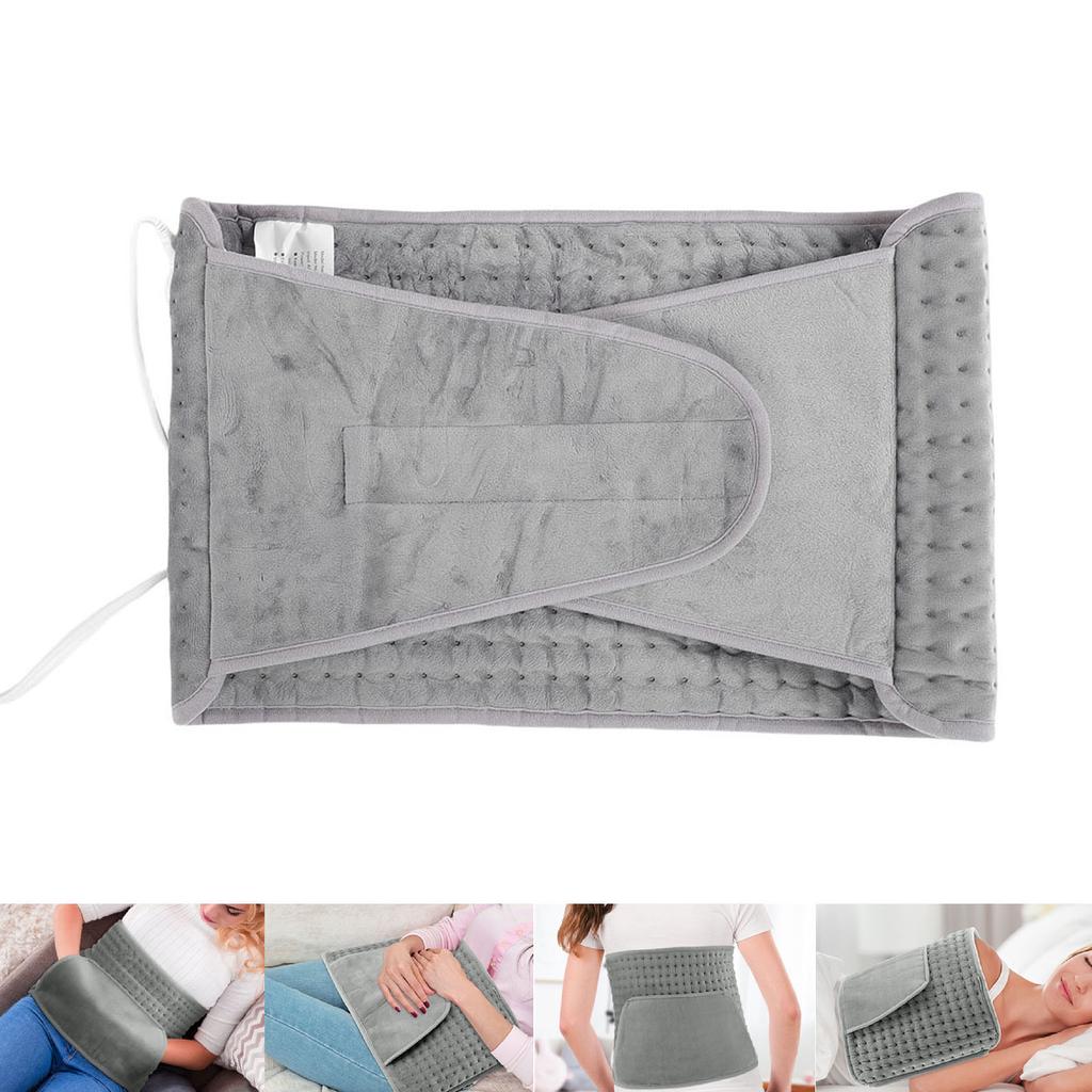 Heating Pad for Back Relief Period Care 10 Temperature Settings 4 Timer Heating Pad Belt with   Silver Gray 12x24 Inch