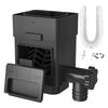 Rainwater Collection System Downspout Diverter Kit with Removable Filter and Flexible Hose for Home Garden Use