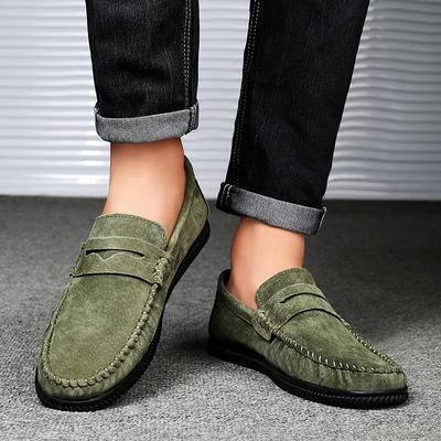 Mode im Retro-Stil, einfarbige, lässige flache Schuhe, Herren, trendiger britischer Stil, Doudou-Schuhe, bedecken einen Fuß, Slipper
