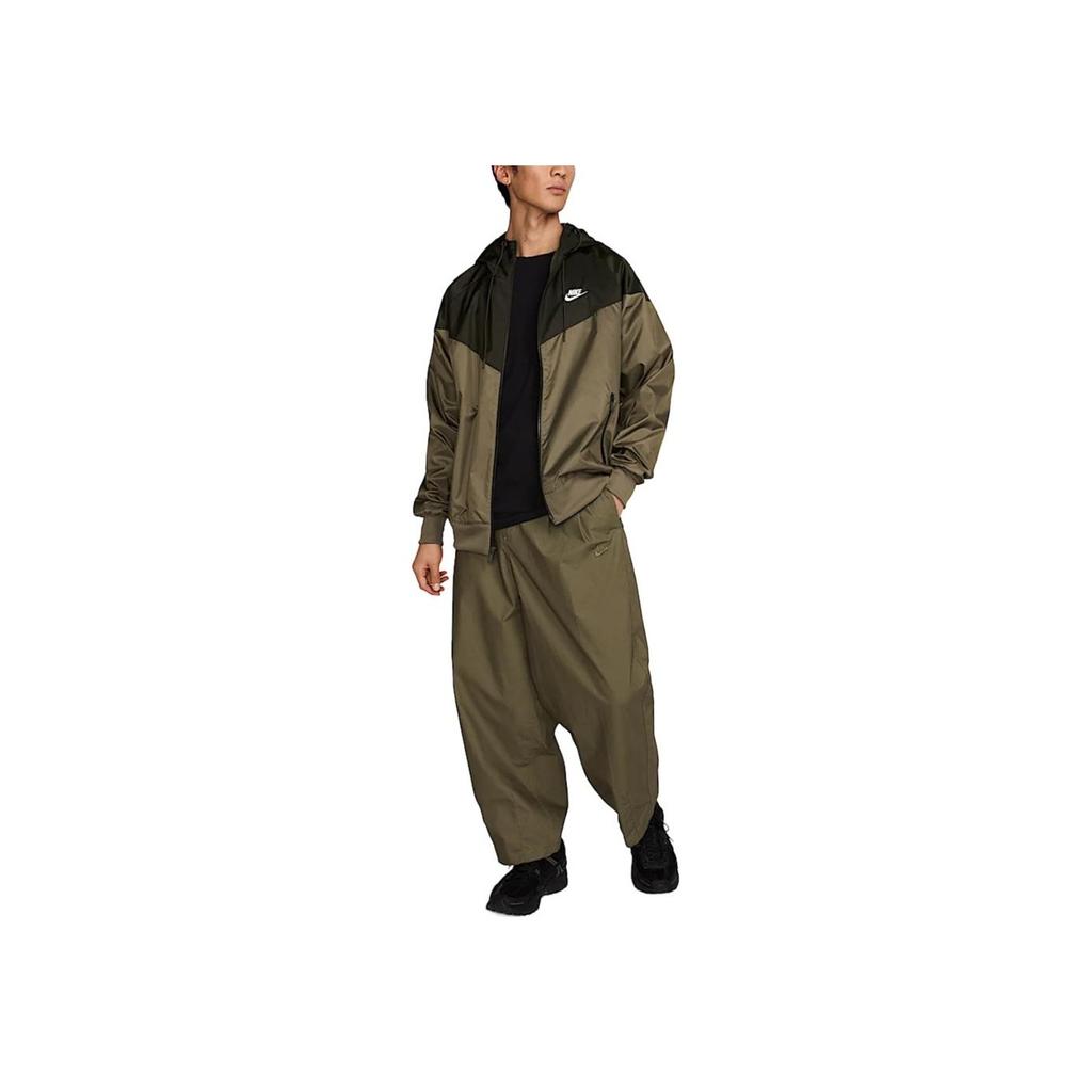 Nike Solid Color Loose Fit Lantern Casual Pants Men Bottoms Olive-Green HJ1974-222