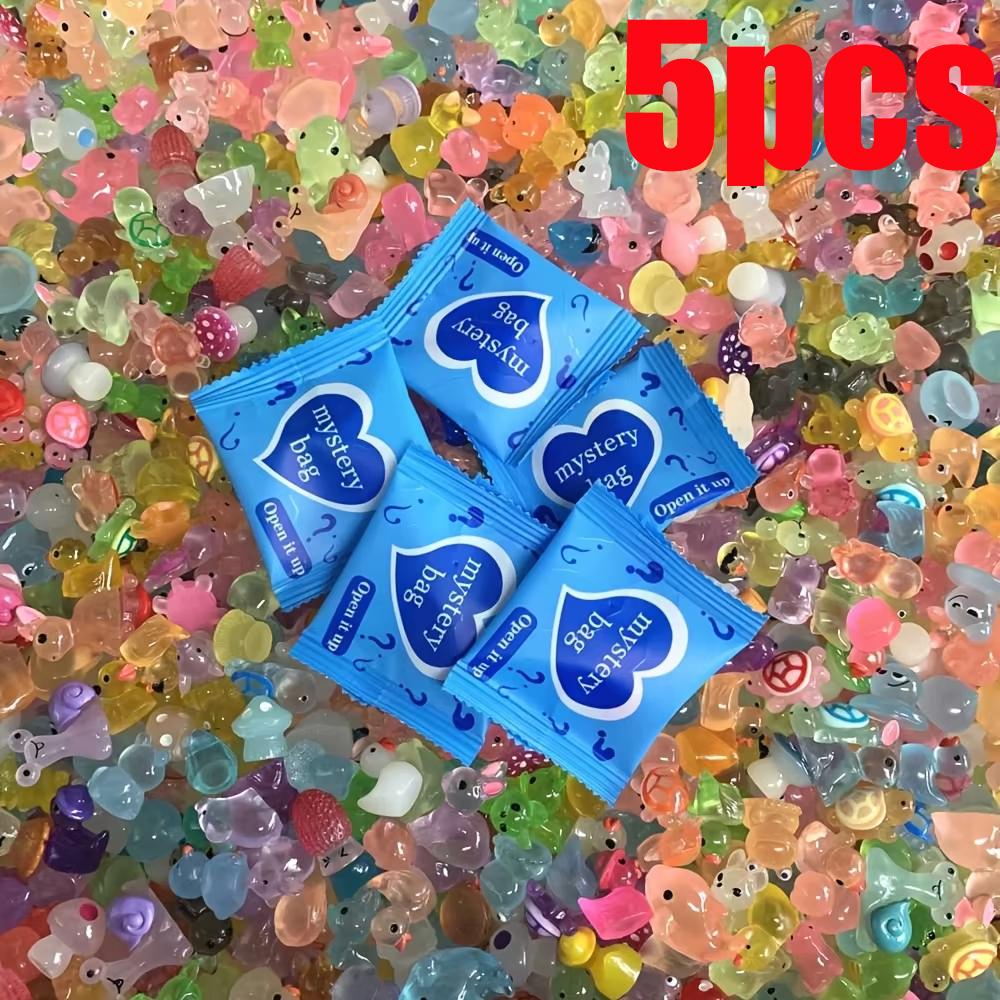 

Модные светящиеся в темноте мини-животные из смолы и грибы в непрозрачных пакетиках Декор для сказочного сада Микро-ландшафт День рождения Подарок-сюрприз