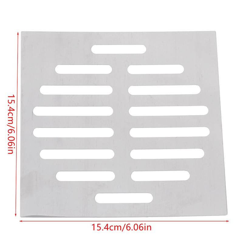 Odpływy podłogowe ze stali nierdzewnej Pokrywa siatkowa Kwadratowy otwór odpływowy Łapacz włosów pod prysznic Filtr Stoper Części metalowe do kuchni i łazienki
