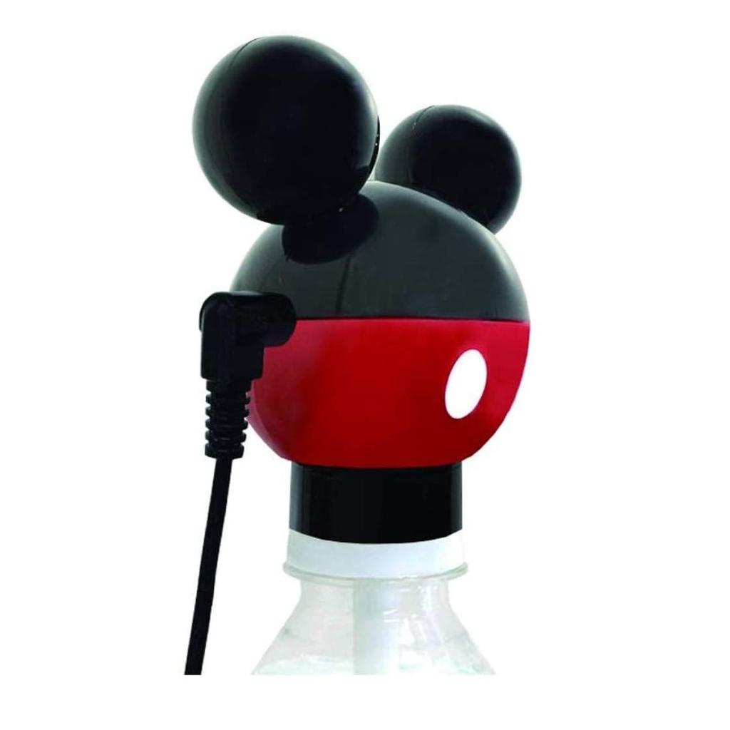 Kashimura Travel Goods Plastic Bottle Mickey & Accessories, Black/Red, 8Wx6.9Hx5.5D (cm), Humidifier, Mouse, NTD-8