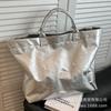Large-capacity Bag Women's Spring and Summer 2025 New Versatile Simple Shoulder Big Bag Casual College Student Class Tote Bag