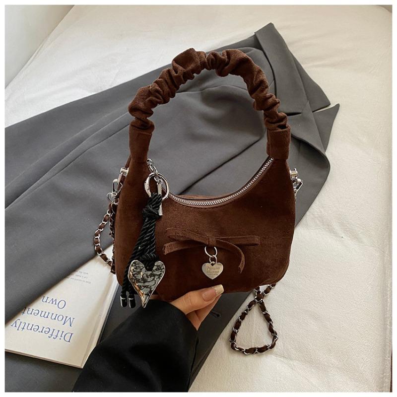 

Повседневная и простая сумка через плечо с высоким внешним видом для женщин на лето кофейный