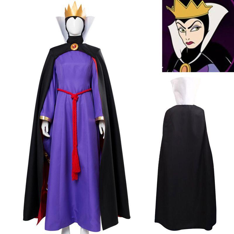 Bezauberndes Schneewittchen Böse Königin Kleid Outfit für Erwachsene Halloween Karnevalsveranstaltungen