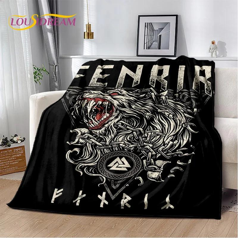 

3D Викинг Один Вальхалла скандинавская мифология мультфильм одеяло, мягкий плед одеяло для дома спальни кровати дивана пикника офиса путешествия чехол 30x40inch