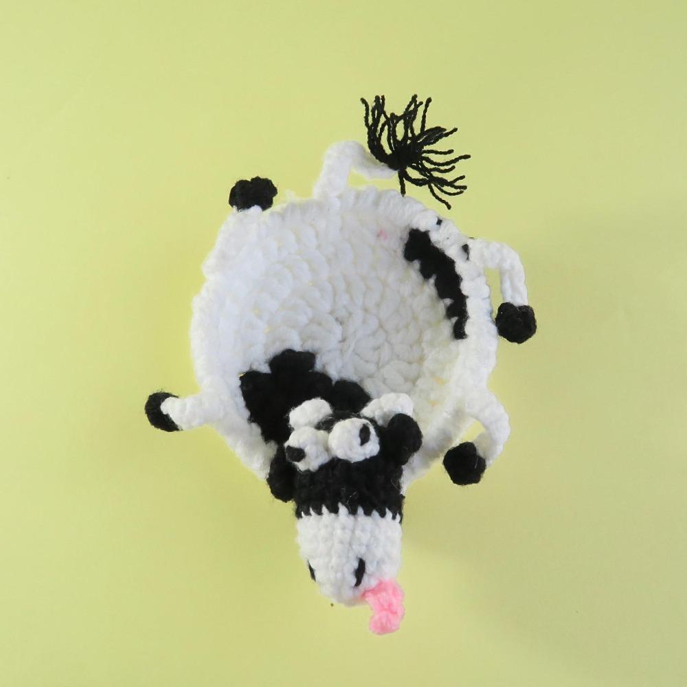 Cartoon Crochet Animal Coaster Funny Handmade Coaster Creative Knitted Cup Mat Table Protector