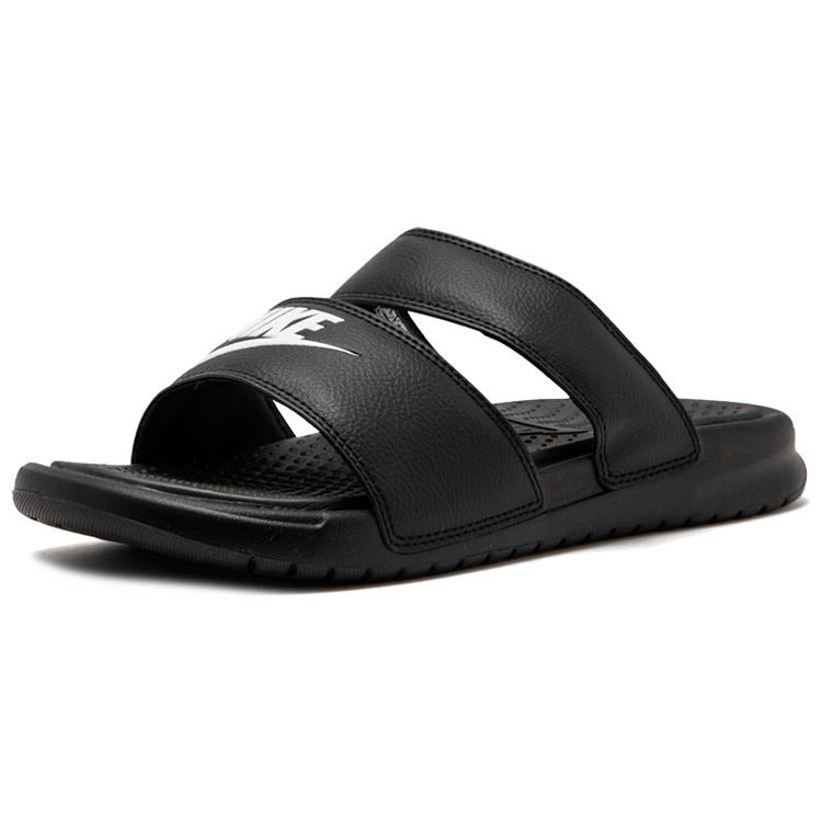 Nike Benassi Duo Ultra Slide Black Women Sneakers White 819717-010