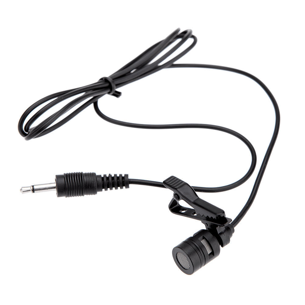 Lavalier Clip Metal Mono Microphone 3.5mm with Collar Clip for Lound Spker Computer PC Laptop