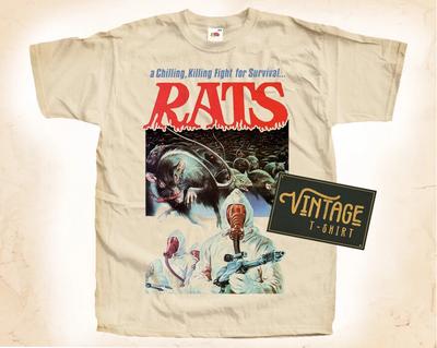 RATS T SHIRT Tee Movie Poster Vintage Natural Sizes S To 5XL