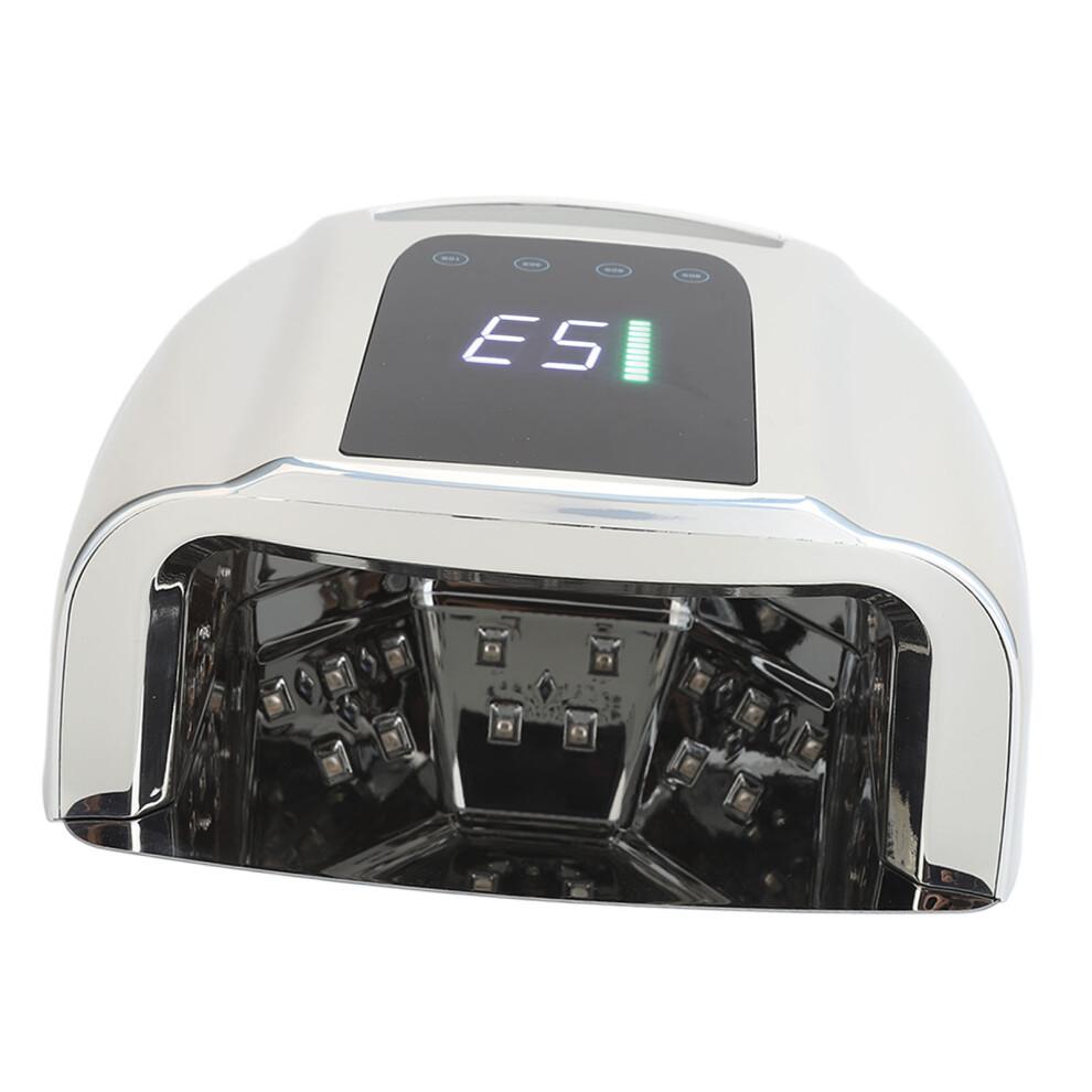UV Nail Light 96W 42 Light Chips Rechargeable Nail Curing Lamp Nail Dryer for Gel Polish Silver Plating Color 100‑240V EU Plug