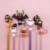 7-Piece Halloween Straw Cap Set with 10mm Dust Plugs - Decorative Accessories for Parties